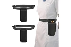 Diakey 2 Pack Massage Oil Bottle Holster 1 Pocket, Lotion Bag Waist Holder Pouch with Adjustable Belt, Massage Therapy Suppli