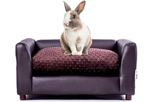Keet Fluffy Deluxe Pet Bed Sofa Chocolate Small