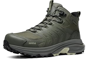 NORTIV 8 Men's Waterproof PRO Hiking Boots Lightweight Cushioning Non-Slip Outdoor Trekking Camping Climbing Shoes for All Da