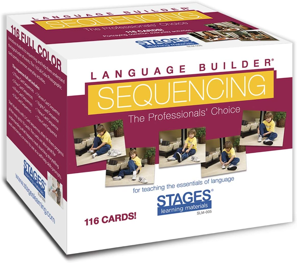 Stages Learning Materials Language Builder Sequencing Flash Cards Photo Action and Self-Help Skills Sequence Cards for Autism Education and ABA Therapy - Image 3