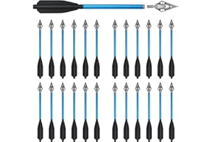 RUOERSISI Aluminum 6.7" Mini Crossbow Bolt Bright Colors with Replaceable Tip and Sharp Blade for 50-60 Crossbows for Adults Suitable for Target Practice Wild Hunting Outdoor Small Hunting Game