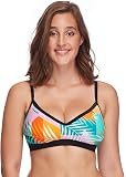 Body Glove Solo Bikini Top Con Ferretto, Taglie D-F, Regolabile, Tessuto Riciclato, Stampa Puako Hawaiin Floreale