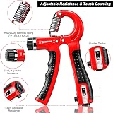 KDG Hand Grip Strengthener 2 Pack Adjustable 5-60KG Forearm Exerciser Red view 2