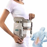GYLRD Lumbar Traction Device, Adjustable Back Stretcher for Lower Back Support, Wearable Spinal Decompression Belt for Home Use, 46 kgf Traction, Unilateral/Bilateral Modes, Fits Waist up to 53 in