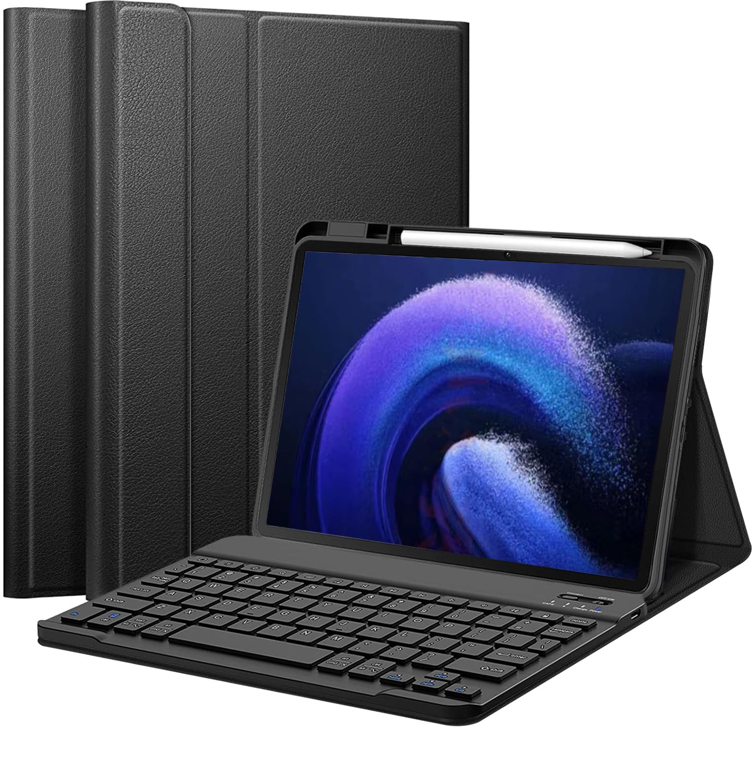 APASILU Keyboard Case for Xiaomi Mi Pad 6 / Mi Pad 6 Pro 11 inch 2023 Release (UK Layout), Magnetic Detachable Wireless Bluetooth Keyboard with Slim Cover