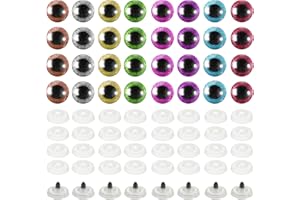 18mm Flash Safety Eyes, 30 Pcs Doll Eyes Realistic Colorful Crocheting Safety Eyes for Decor Crochet Accessories Dolls Craft,