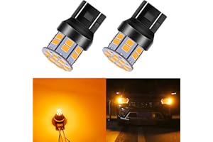 LEDYOTRY 7440 7443 LED Bulbs Amber Yellow Turn Signal Light 12V-24V Super Bright Low Power WY21W 7440A T20 7441 7444 LED Bulb for Rear Front Turn Signal Blinker Lights Brake Tail Lights, Pack of 2