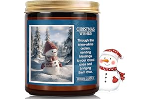 Christmas Candles | Christmas Wishes Scented Candle, Holiday Soy Wax Candles for Home Scented,Aromatherapy Gifts for Women an
