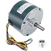 5KCP39BGS069S 1/10HP Condenser Fan Motor Replaces Carrier 5KCP39BGS069S | Bryant Payne HC34GE234 3S001 GE3907 Air Conditioner Motor 1100RPM 208-230V 60HZ 48 Frame with Capacitor OEM Upgraded Leungoo