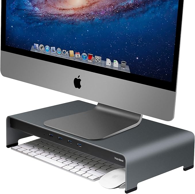 VAYDEER Monitor Stand Riser with 4 USB Ports Support Amazon.co.uk