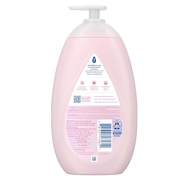 JOHNSON’S BABY LOTION WITH COCONUT OIL, ALOE VERA & VITAMIN B5, 72 HR HYDRATION, SKIN MOISTURIZER, HYPOALLERGENIC, SAFE FOR NEWBORN, PROTECTS FROM DRYNESS &; STRENGTHENS SKIN, 27.1 FL. OZ
