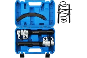 NYXOVA Coil Spring Compressor Tool, Heavy Duty Macpherson Strut Spring Compressor Tool,Ultra-Rugged Strut Spring Compressor Tool with Safety Guard,2200lb Capacity 11in Jaw Opening (Blue)