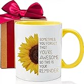 MNEDLAD Sometimes You Forget That You are Awesome Mug, Funny Inspirational Sayings Mug Birthday Graduation Gifts for Women Mom BFF Sister Friends Girl Daughter Coworker-Mm87
