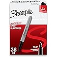 Sharpie Permanent Markers, Fine Point, Black, 36 Count