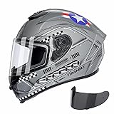 TRIANGLE Motorcycle Helmet for Adults, Full Face