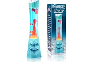 AHCCSD Shark Magma Lamp,16 Inch Blue Ocean Base Motion Liquid Lamp Blue Liquid with Red Wax Relaxing Gorgeous Lamp for Adults Kids Women Girls Christmas Great Gift