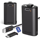 2 Pack Rechargeable Battery Pack for Xbox S/X/One/Elite Controller, Xbox Series X/S Controller Game Accessories with Fast Cha