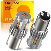OXILAM 1157 2057 2357 7528 BAY15D LED Bulb Amber Yellow Replacement for Turn Signal Light, Brake Lights, Tail Lights, Blinker Lights, Side Marker Light Extremely Bright