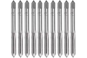 YXQ M5 x 0.8mm Tap Machine HSS Metric Right Hand Thread 3 Straight Flute Taps Taper and Plug (10Pcs)