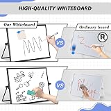 DOLLAR BOSS Magnetic Desktop Whiteboard 30x40cm Double Sided with Stand view 4
