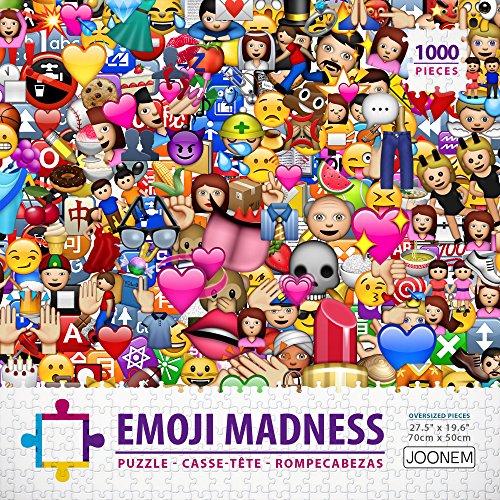 Emoji Madness 1000 Pieces Emoji Jigsaw Puzzle Game Emoticons Collage