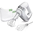 Hamilton Beach Professional 5-Speed Electric Hand Mixer with High-Performance DC Motor, Slow Start, Snap-On Storage Case, Stainless Steel Beaters & Whisk, White (62652)