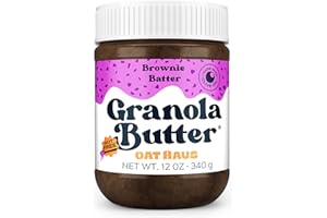 KWEEN Oat Haus Brownie Batter Granola Butter | Peanut-free, Almond (Tree-Nut) Free, & School-Safe (Top 8 Allergen Free) | Nutella & Chocolate Spread Alternative