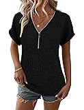 Koscacy Ladies Tops and Blouses Short Sleeve Shirts