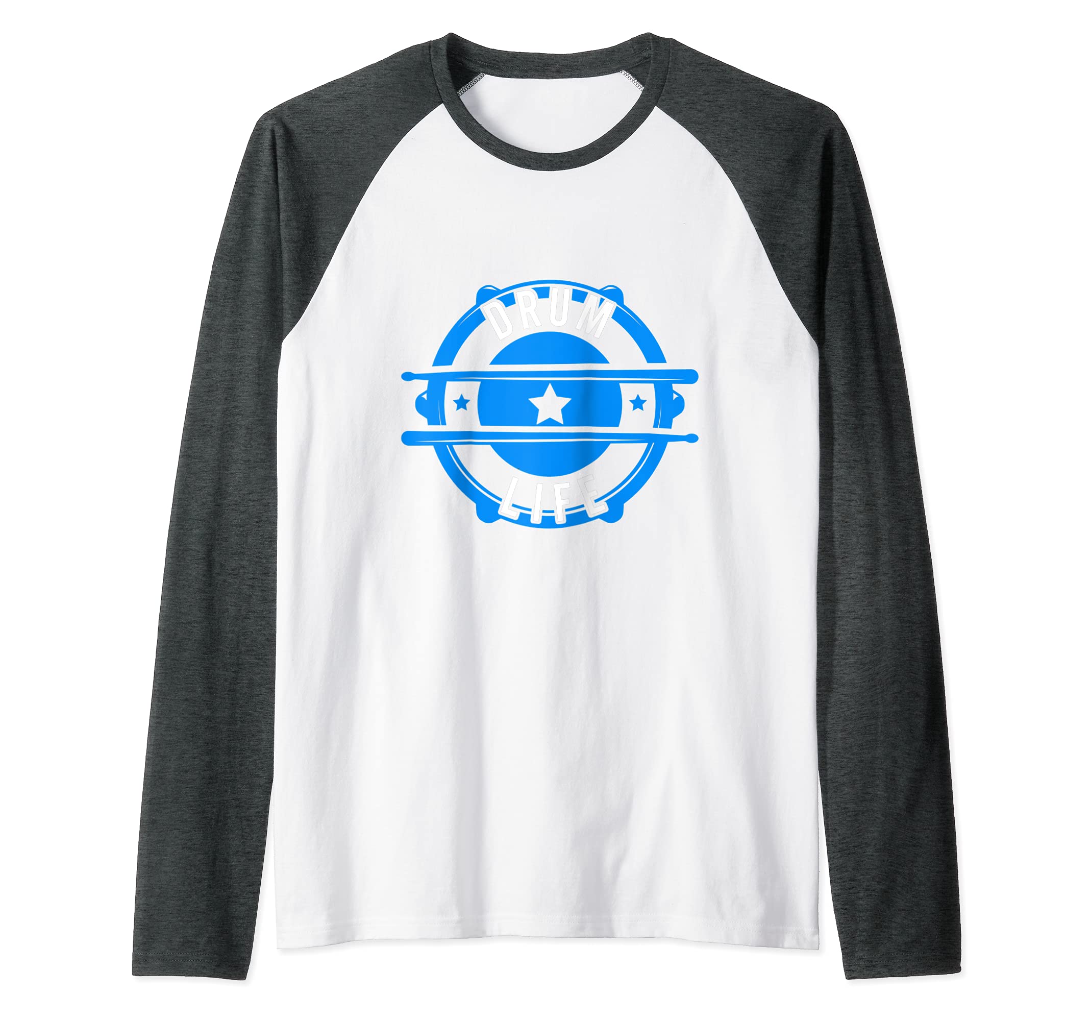 Drum Life Drums Drumsticks Drumming Band Musical Raglan Baseball Tee