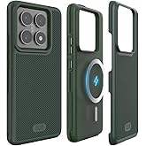 TUDIA MergeGrip [Military Grade] for Xiaomi 14T Pro 5G Case (2024) - [Drop Tested] Dual Layer Shockproof Slim Heavy Duty Tough Protective Phone Cases Cover (Pine Green, Magsafe Compatible)