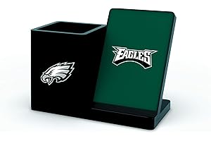 NFL Philadelphia Eagles Wireless Charger and Desktop Organizer, Team Color