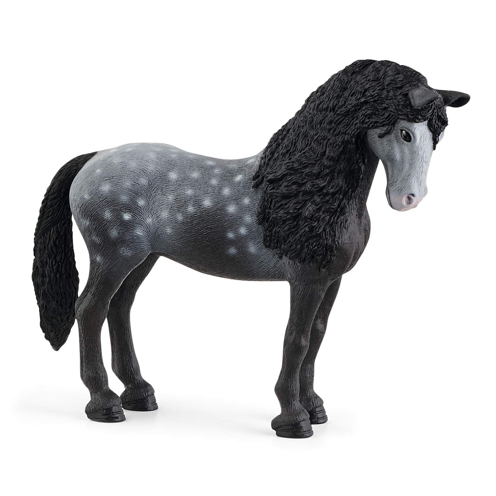 SCHLEICH Horse Club Pura Raza Española Stallion Mare Figurine - Detailed Horse Toy with Dappled Gray Coat, Durable for Education and Imaginative Play for Boys and Girls, Gift for Kids Ages 5+