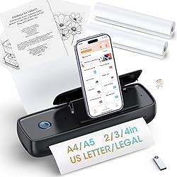GUTHERREN Portable Thermal Printer, Wireless