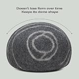 MEOWFIA Cat Cave Premium Felt Bed Dark Grey Medium Merino Wool view 5