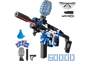 JIFTOK Electric Gel Ball Blaster, High Speed Automatic Splatter Ball Blaster with 60000+ and Goggles, Rechargeable Splatter Ball Toys for Outdoor Activities Shooting Game Party Favors-Blue