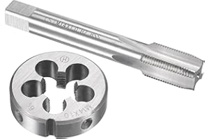 uxcell M14 x 1mm Metric Tap and Die Set, Machine Thread Screw Tap with Round Threading Die, Tap & Die Kit for Nut Screw Bolt 