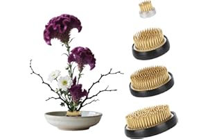 GAGATOAD 4 Pcs Flower Frog Pin Holder 3 Inch，2 Inch,1 Inch Set Ikebana Frog Floral Kenzan Arrangement Tool for Vases Centerpieces Round Holder (Gold)