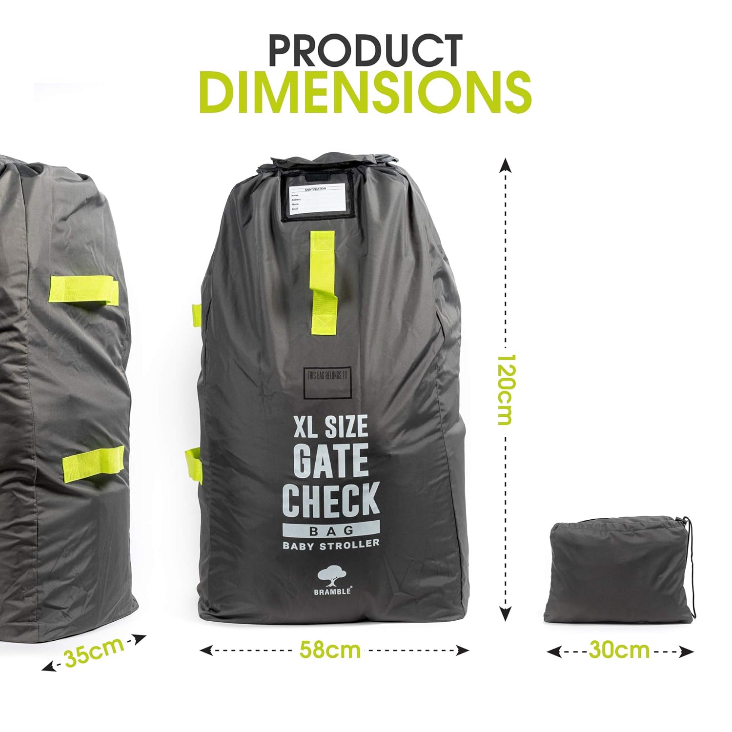 XL Pram Gate Check Bag Stroller Pushchair Double Buggy Travel Waterproof Cover 5060630691066 eBay