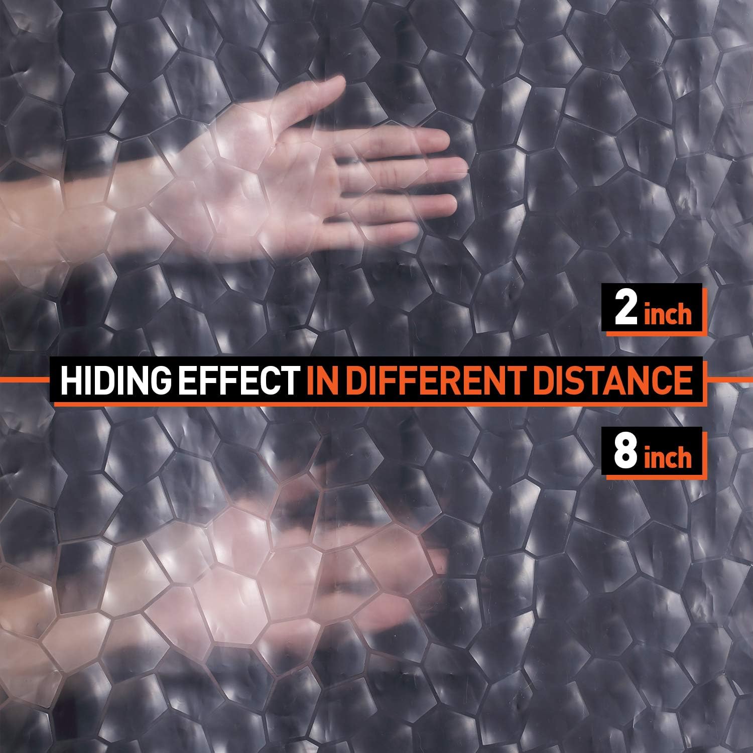 Arcedo Shower Curtain Liner with Magnet, Water Repellent Shower Curtain, Plastic Stall Shower Curtain with Hooks, Odorless Bathroom Accessories with Rust Resistant Grommet, 72 x 72 Inch, Water Cube: Home & Kitchen
