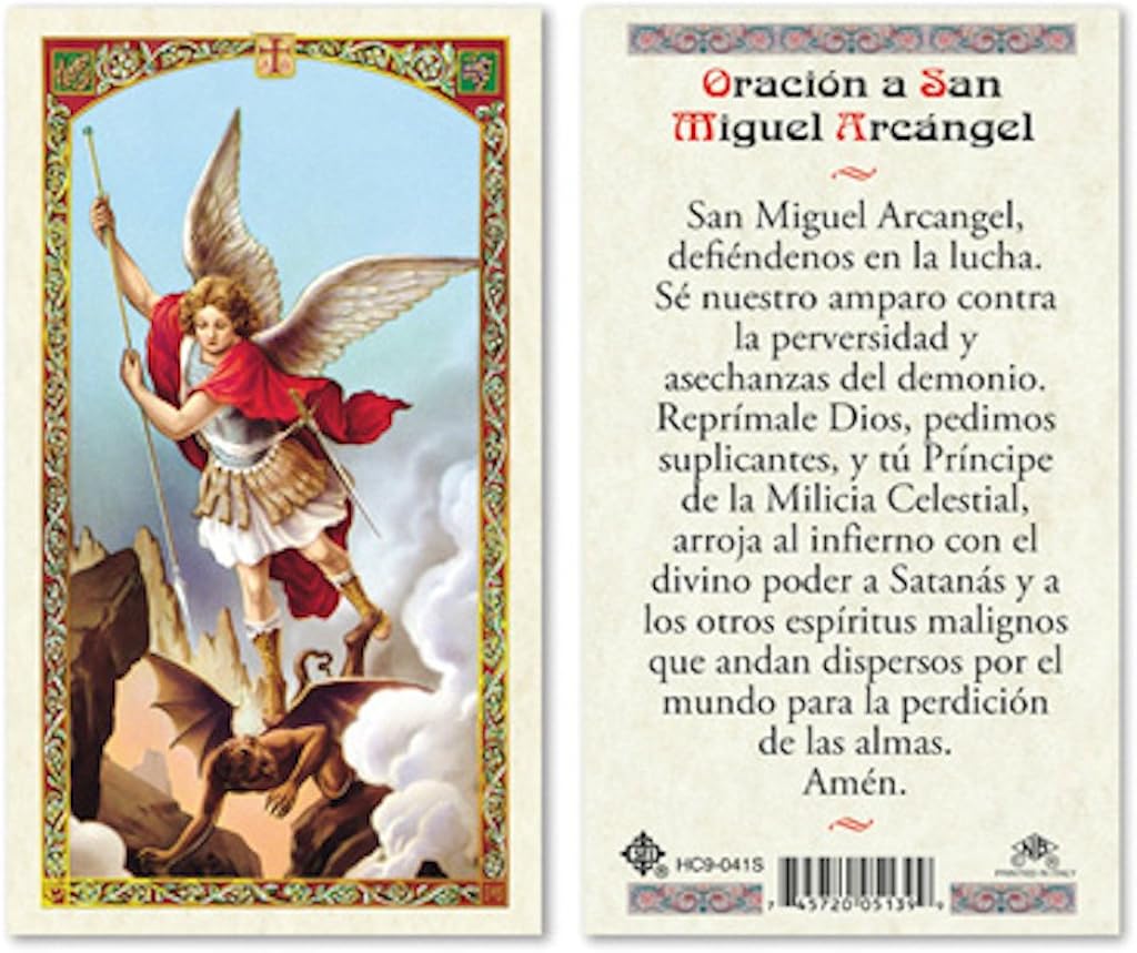 Spanish St Michael The Archangel Prayer Card The Archangels The My