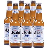 Asahi 6 Pack Super Dry 0.0% Alcohol Free Lager | 12oz Bottles | Zero Alcohol Beer | Made in Japan