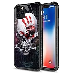 CARLOCA Compatible with iPhone 11 Pro Case,Red Palm