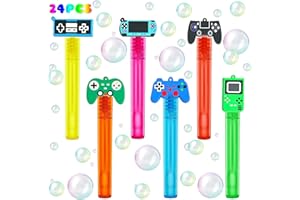 uoyoi Video Game Party Favors,24Pcs Video Game Bubble Wands for Kids,Cute Bubble Wand for Birthday Party Supplies Classroom Prizes Pinata Goodie Bag Stuffers Gifts