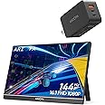 ARZOPA 16.1“ 144HZ Portable Monitor with Built-in Stand and 65W 3 Ports USB Fast Charger Bundle