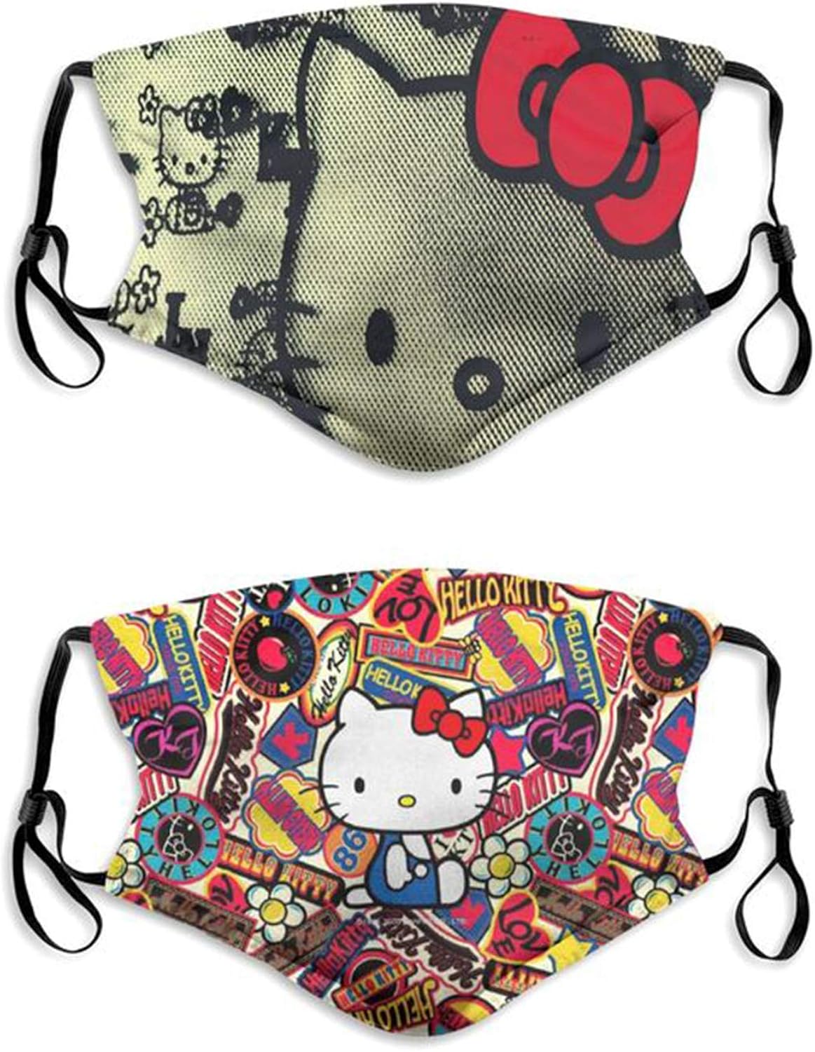 Women Cute Hello_Kitty Facial_Mask Reusable Dustproof Face COver 2pcs