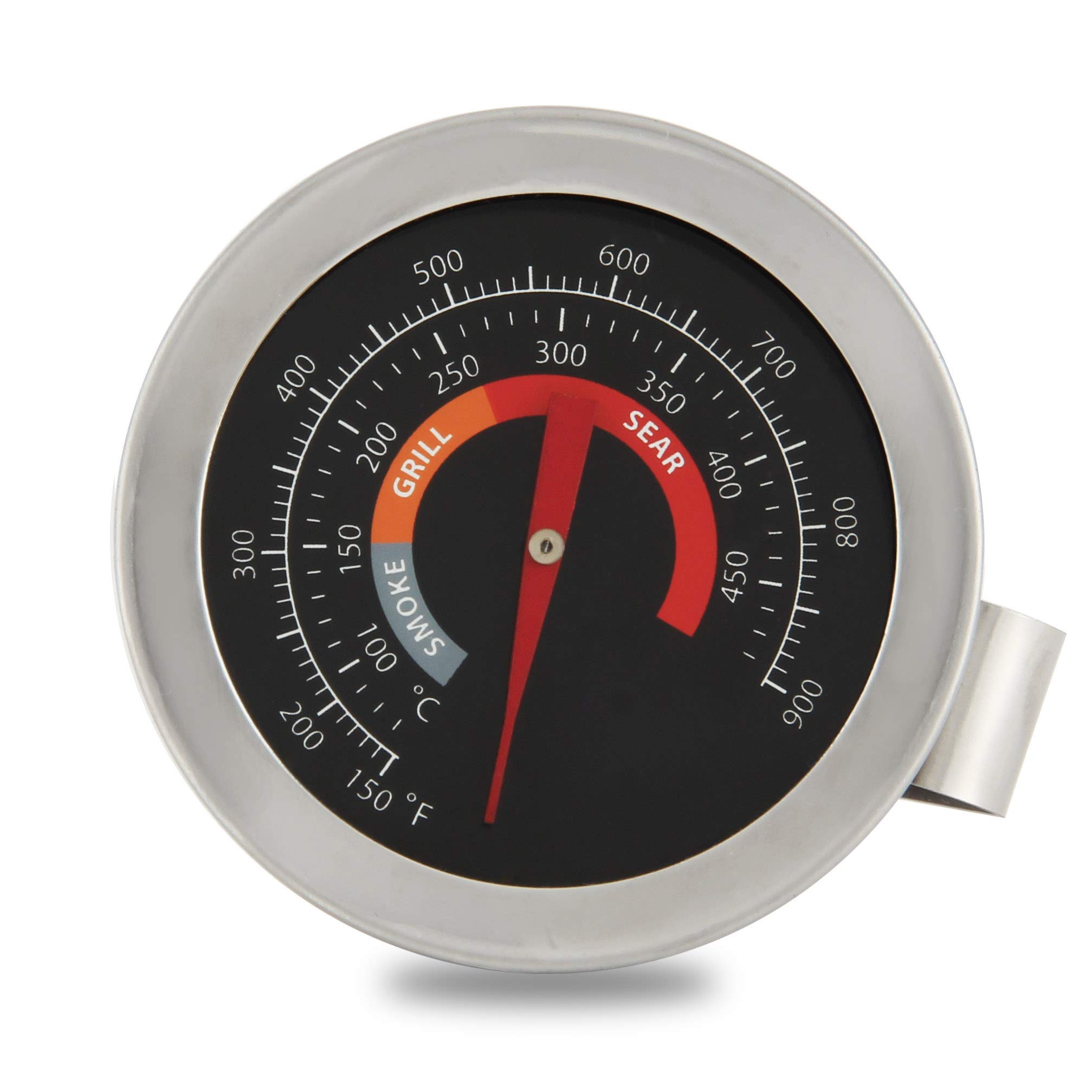 2" BBQ Grill Temperature Gauge for Big Green Egg,Grill Dome, Char