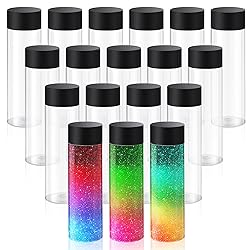 Tanlade 24 Pcs Clear Plastic Bottles Empty Sensory