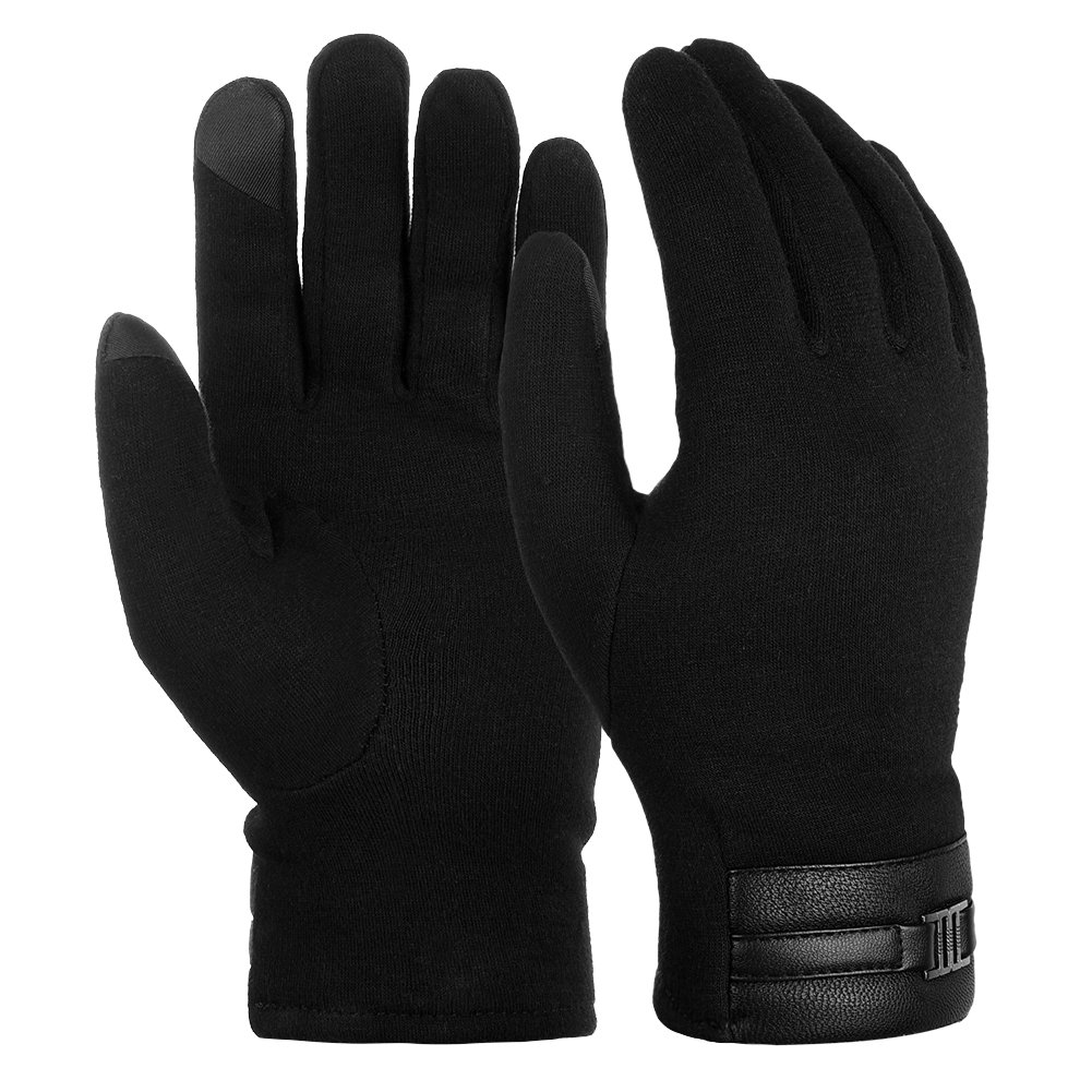 Vbiger Touchscreen Handschuhe Winter Handschuhe Outdoor Handschuhe für Herren, Schwarz-1, M