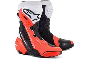 Alpinestars Supertech R Vented Racing Motorcycle Boots, CE-Certified, Lightweight, Advanced Ventilation & Grip