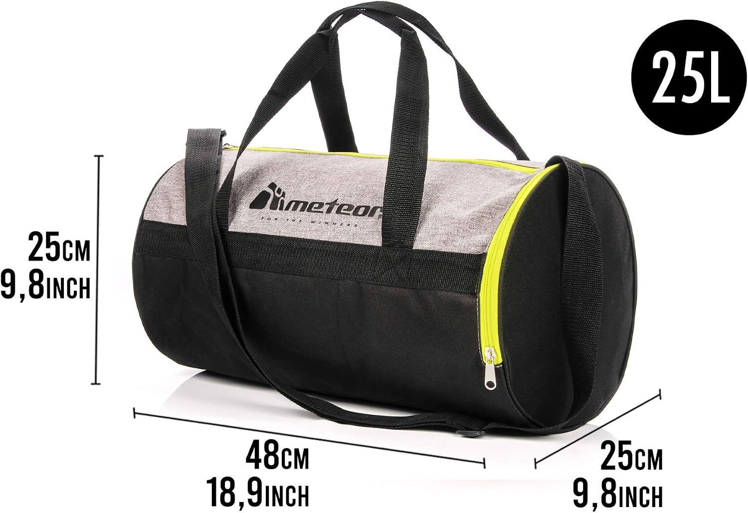 meteor Gym Duffel Cabin Holdall Bag, Lightweight Sports Luggage with Shoe Compartment, Shoulder Strap - Image 5